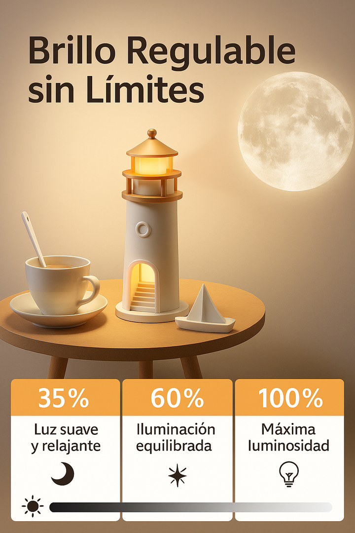 Faro Luna – Iluminación Decorativa con Bluetooth incorporado