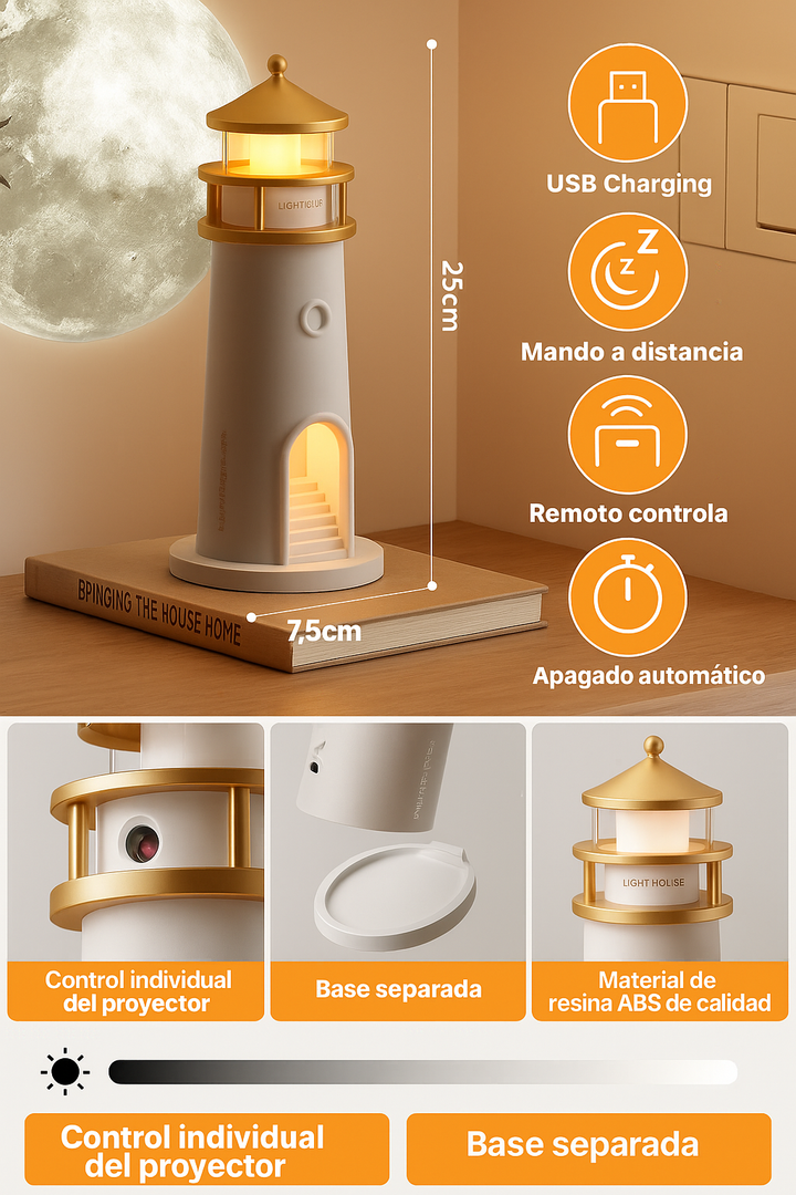 Faro Luna – Iluminación Decorativa con Bluetooth incorporado