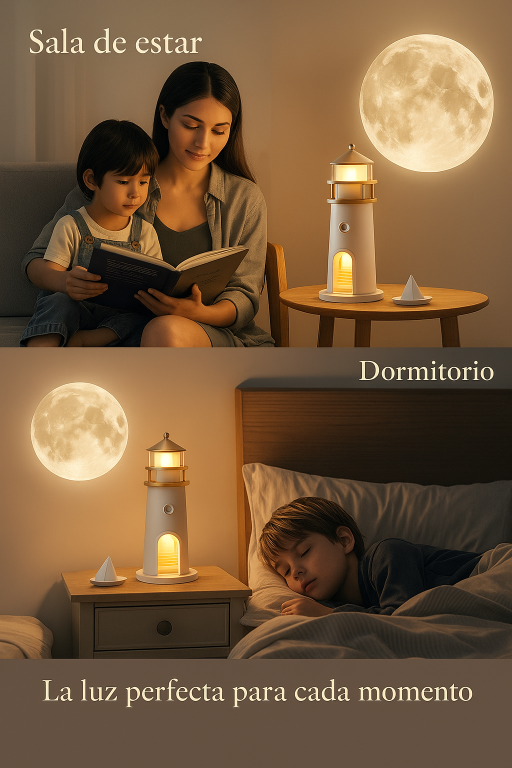Faro Luna – Iluminación Decorativa con Bluetooth incorporado