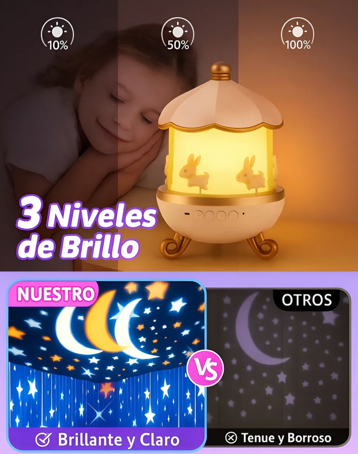Carrusel Kids – Luz &amp; Sonido Encantado &amp; Bluetooth Incorporado