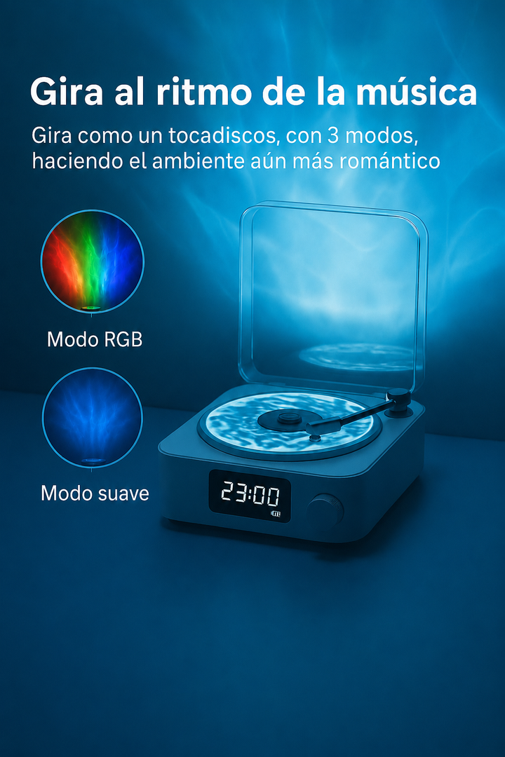 Tocadiscos Bluetooth – Iluminación &amp; Sonido Vintage