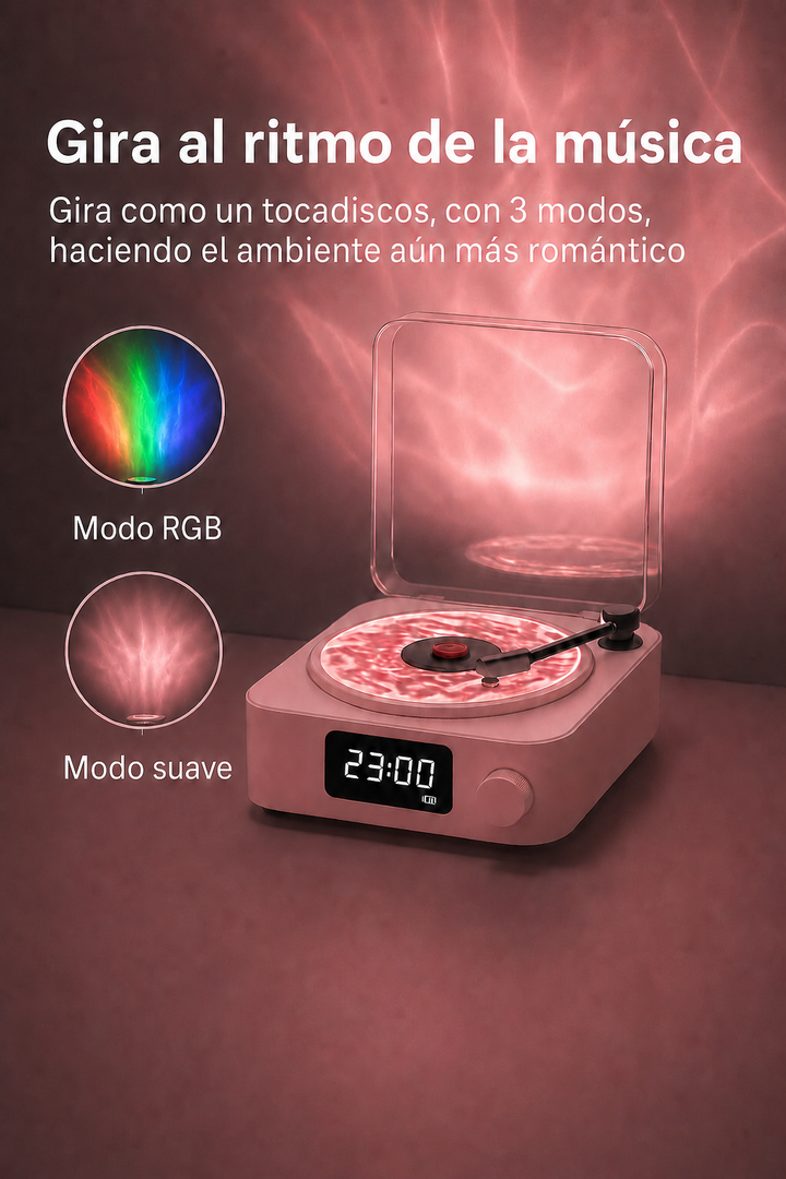 Tocadiscos Bluetooth – Iluminación &amp; Sonido Vintage