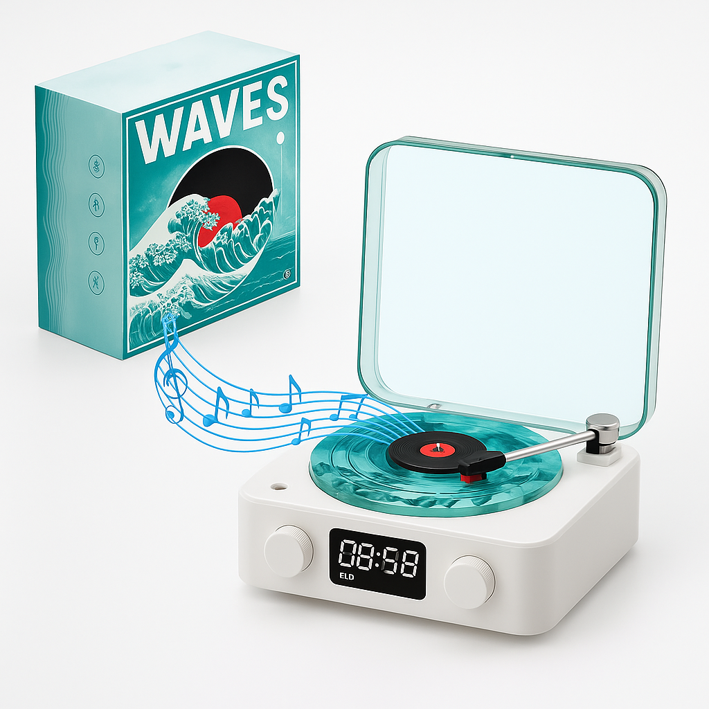Tocadiscos Bluetooth – Iluminación &amp; Sonido Vintage