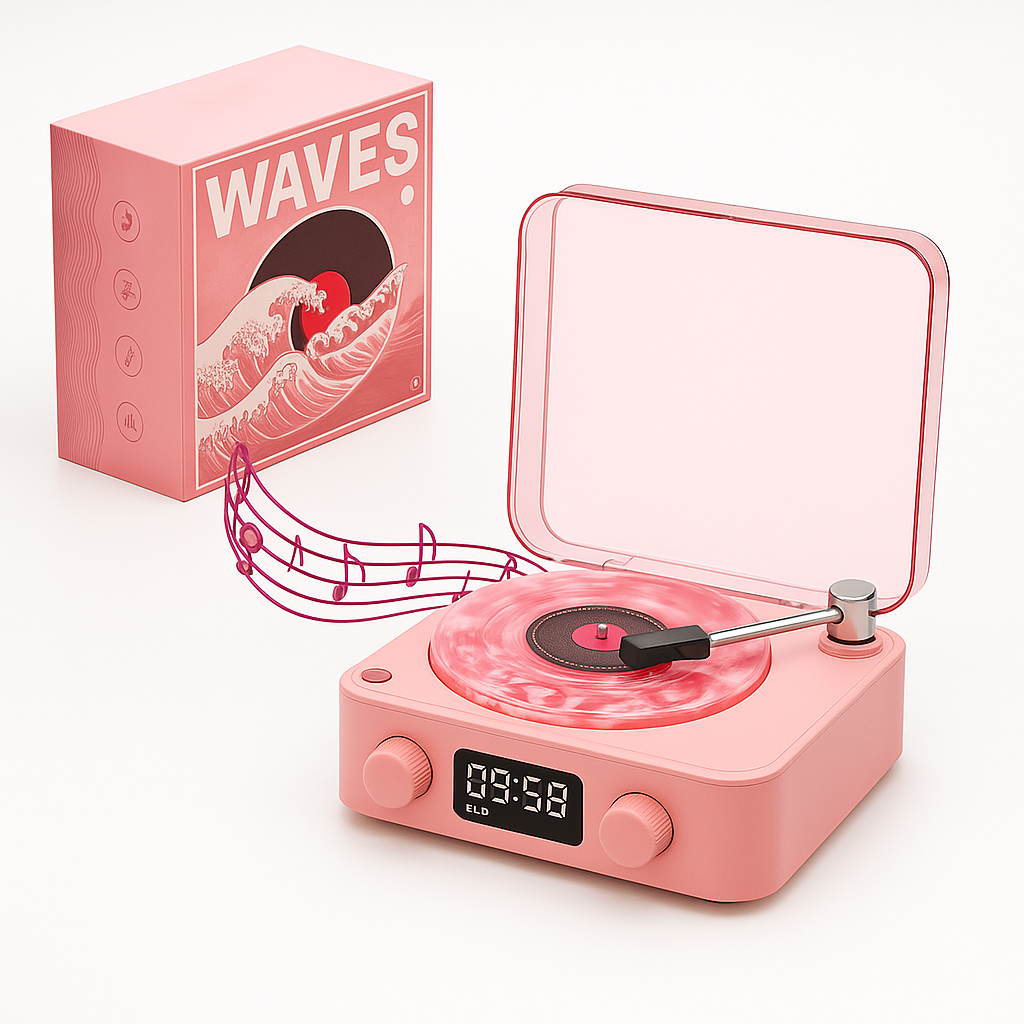 Tocadiscos Bluetooth – Iluminación &amp; Sonido Vintage