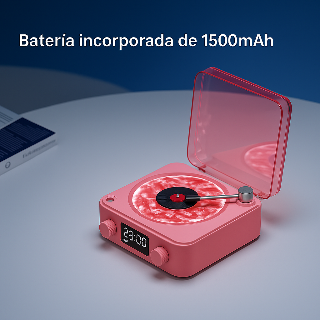 Tocadiscos Bluetooth – Iluminación & Sonido Vintage